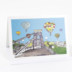 Balloons Over the Toll Bridge,  Bristol Greetings Card